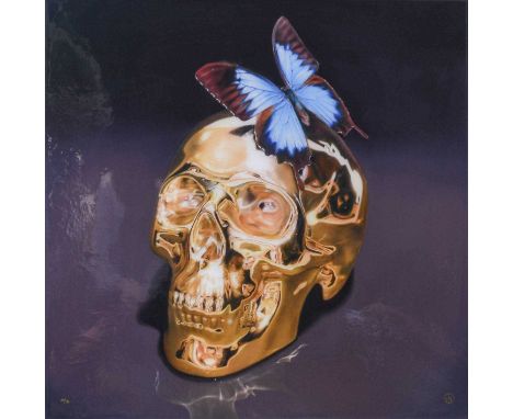Rory Hancock (b.1987)"Butterfly Kiss"Monogrammed and numbered 54/95, giclee print on canvas, 66cm by 60cmSold together with a