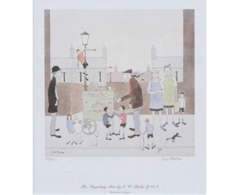 After Geoffrey W. Birks YWS (1929-1993)'The Ginnel' and 'The Tingalery Man'Signed limited edition prints, together with a fur