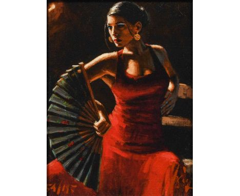Fabian Perez (b.1967) Argentinean"Cecilia Con Albanico"Signed and numbered 59/195, giclee print, 29cm by 21cmProvenance: Trit