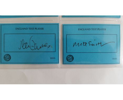 CRICKET, autographs signed to cards, inc. Test players, Australia (41), Lehmann, Marsh, Bevan, Warne, Waugh, Khawaja; England