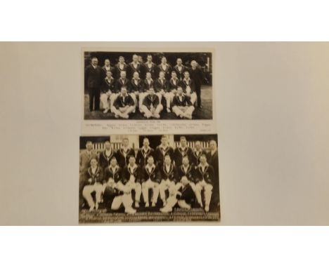 CRICKET, Australian team postcards, inc. 1905 (4), Rotary (3824 A &amp; B, Dunn (1015); printed (corner tear); 1930s (3), RP(