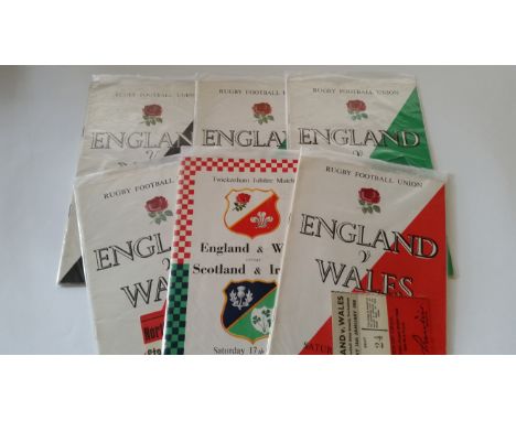RUGBY UNION, England programmes &amp; tickets, v Wales (5), 1960 &amp; 1963, also 1959 Jubilee Match with Scotland v Ireland 