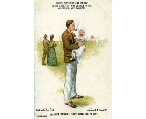 CLARKE, Cricket Terms, Out with his First, G