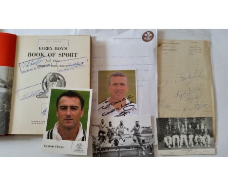 CRICKET, selection, inc. hardback edition of Denis Compton's Annual, signed to title page by Bob Langton, Nat Lofthouse, Bill