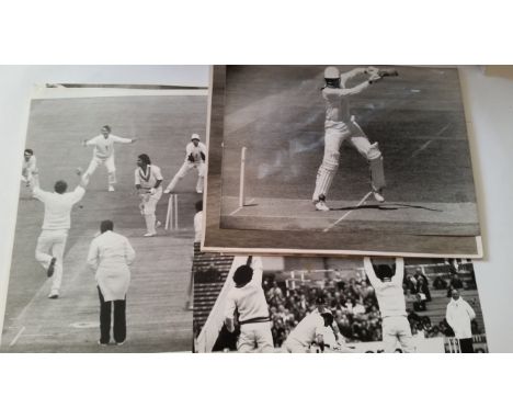 CRICKET, b/w action photos, inc. Mike Watkinson, Hornsey v South Hampstead 1968 (2), England v NZ 1978, England v India 1990 