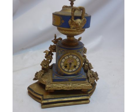 A Sevres styles French mantle clock