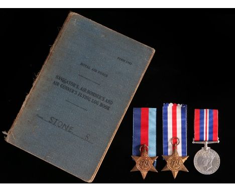 Second World War  R.A.F. Navigators, Air Bombers &amp; Air Gunners Flying Log Book to 1816613 Sergeant Sidney Stone of 626 Sq
