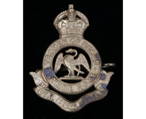 Cap badge to the Buckinghamshire Yeomanry ( Royal Bucks Hussars) two loops to the reverse, K&amp;K 1441