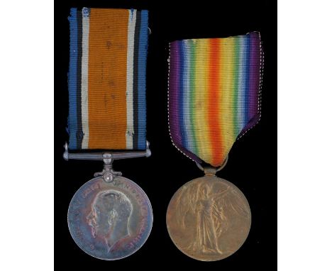 First World War pair, 1914-1918 British War Medal and Victory Medal ( 146670 GNR. G.J.E. PECK.  R.A. ), records show Gunner G
