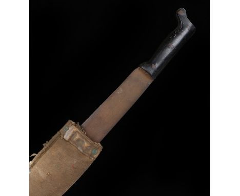 World War Two U.S.Navy Mk 1 jungle machete, can just make out U.S.N. and parts of crown and hammer maker mark for Legitimus C