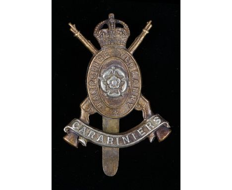 O\R's cap badge to the Hampshire Yeomanry (Carabiniers) slider to the reverse, K&amp;K 1440