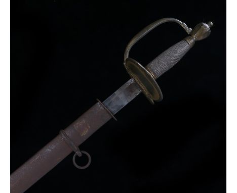 1796 pattern officers small sword, with wirework grip and rubbed gilt guard and engraved steel balde, together with the origi