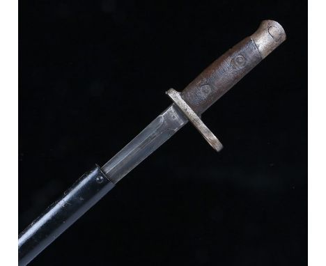 First World War Belgian M1916 sword bayonet for use with the 7.65 mm, M1889 Mauser rifle and carbine, 'B' stamped on one side