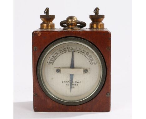 World War One British Edison and Swan signals galvanometer, serial number 23882 and dated 1918