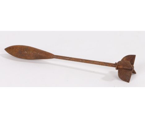 First World War British flechette dart with screw tail fin, designed to be dropped from aircraft