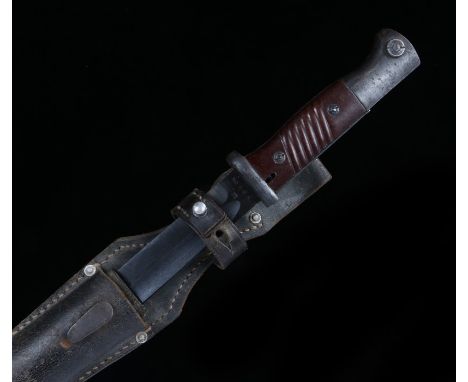 Second World War German K98 Bayonet by the maker Carl Eickhorn, Solingen, maker code 'cof 44' stamped to one side of ricasso,