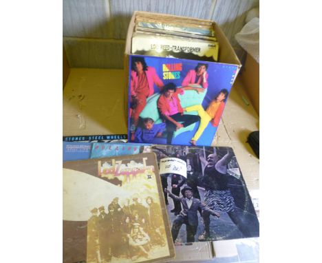 Records : Classic Rock albums x 40 inc R. Stones, Doors, Led Zeppelin etc