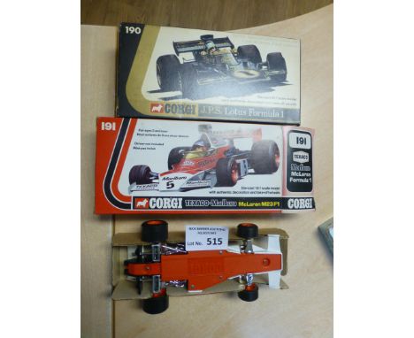 Diecast : Corgi - Formula 1 racing cars boxed 191 - Mclaren 190 - Lotus - boxed &amp; cars fine condition