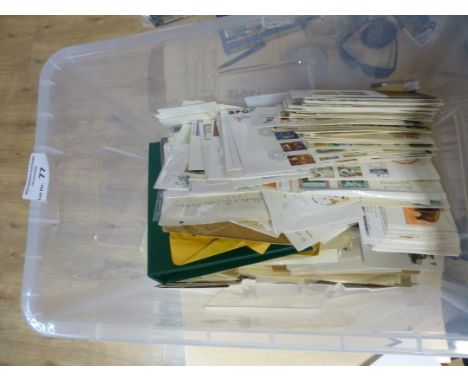 Stamps :Vast crate of first day covers GB &amp; world - many 100's needs viewing - heavy box &amp; large bag also