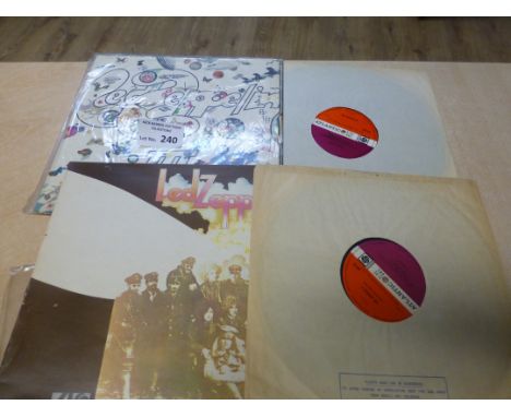 Records : Led Zeppelin - lovely condition UK red/plum Atlantic labels II &amp; III sleeves vg+ vinyls excellent