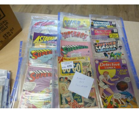 Comics : Great selection of mostly 1960's DC Comics inc Fly, Flash, Justice League, Astounding Stories etc, Superman inc Gree