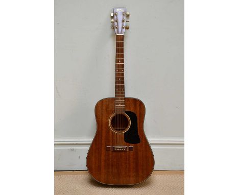 WASHBURN; model D-18 six string acoustic guitar, serial number 94662.Condition Report: General wear throughout, minor scuffs 