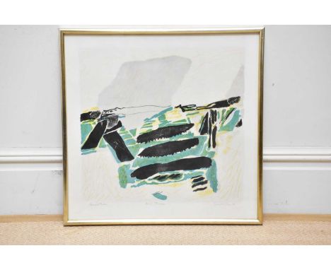 † STEWART LEES (1926-2008); artist's proof print, 'April Shower', signed and dated 83, 50 x 50cm, framed and glazed.