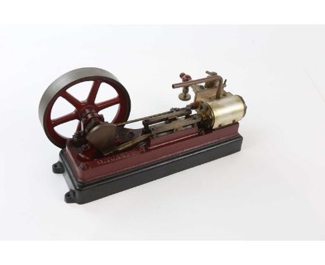 STUART; a live steam model traction engine, length 20cm.