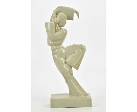 ROBJ; a large French Art Deco ceramic figure of a Spanish Dancer, printed and impressed marks to underside, height 45cm.Condi