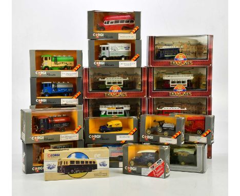 An extensive collection of diecast model vehicles, predominantly Corgi, also Burago examples.  