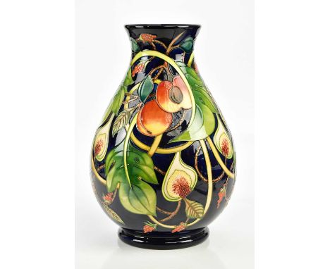 EMMA BOSSONS FOR MOORCROFT; a large and impressive baluster shaped vase in the 'Queen's Choice' pattern, height 39cm.Conditio