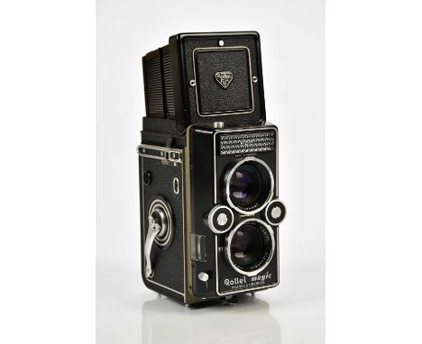 ROLLEI; a Rollei Magic TLR camera, serial No 2518760, with a Xenor 75mm f3..5 lens, serial No 6573270, with a carry case