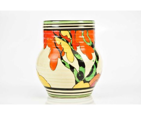 CLARICE CLIFF; a 565 vase in the 'Honolulu' pattern, height 13cm.Condition Report: Very minor scratches to the decoration/pai