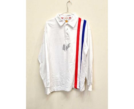 PELÉ; a signed 'Escape to Freedom' football shirt, signed to front, size M.Condition Report: Light creasing throughout, no ce