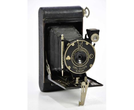 KODAK; a Kodak Vest Pocket Model B folding camera, with blue colourway and Girl Guide insignia designed by Walter Teague, ser