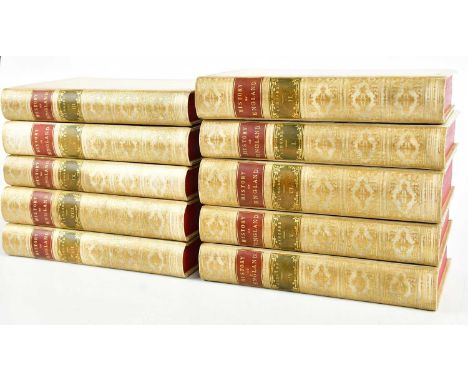 LINGARD (J), THE HISTORY OF ENGLAND; 10 vols, engraved portrait fronts, full vellum with gilt detailing, London, Charles Dolm