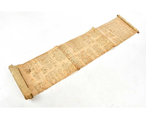 PEDIGREE OF THE FAMILY OF DAVIES, DUNGREY Co FLINT, 1671, a handwritten historical scroll titled ‘The Genalogie of Roger Davi