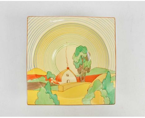 CLARICE CLIFF; a Biarritz bowl in the 'Brookfields' pattern, width 21cm.Condition Report: Light wear, minor scratches, but go