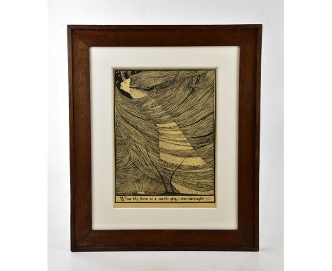 HANNAH FRANK; a signed print, 'Wrap Thy Form in a Mantle Grey - Star Inwrought', signed lower left, 40 x 29cm, framed and gla