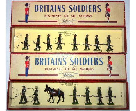 Britains set 1893, Indian Army Service Corps with Officer, mule and Handler in original ROAN box (Condition Excellent, box Go