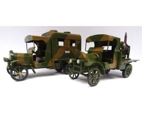 Toy Army Workshop Office and Generator Lorries with one driver  (Condition Excellent) (3)