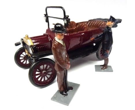 Toy Army Workshop Estate Manager's Car burgundy finish, with Manager and Chauffeur (Condition Excellent) (3)