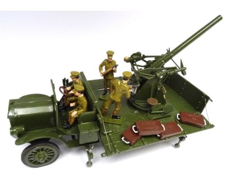 Toy Army Workshop Peerless Anti-Aircraft Lorry with Driver, Crew and four ammunition boxes  (Condition Excellent) (9)