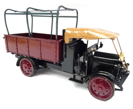 Toy Army Workshop Peerless Open Lorry with cover support, burgundy finish (Condition Excellent) (1)