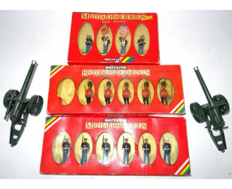Britains Medley New Metal Models sets 7238, 7301 and 7302 in original boxes (Condition Very Good, two figures repainted or da