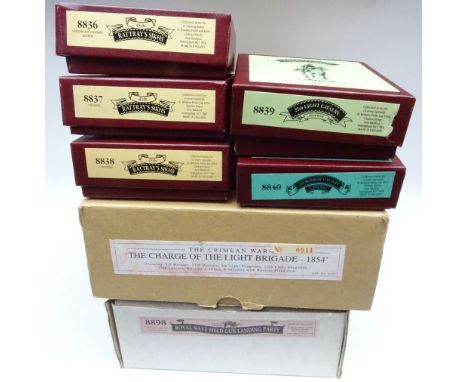 Britains Toy Soldiers set 5197, Charge of the Light Brigade 8898, RN Landing Party, and Indian Army sets 8836, 8837, 8838, 88