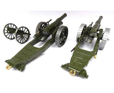Toy Army Workshop two 6inch Howitzers and one limber  (Condition Excellent) (3)