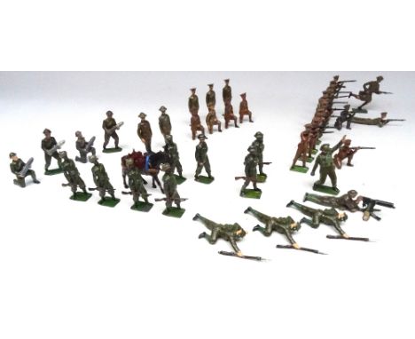 Britains First World War Infantry Indian Army Service Corps and Artillerymen (Condition Very Good-Fair, one rifle damaged, on