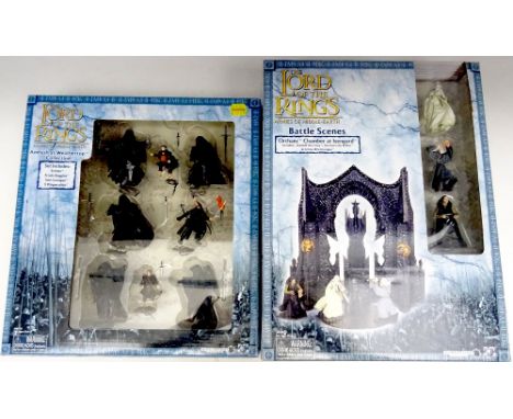 Playalong Lord of the Rings Ambush at Weathertop and Orthanc Chamber at Isengard, four three figure sets three single mounted