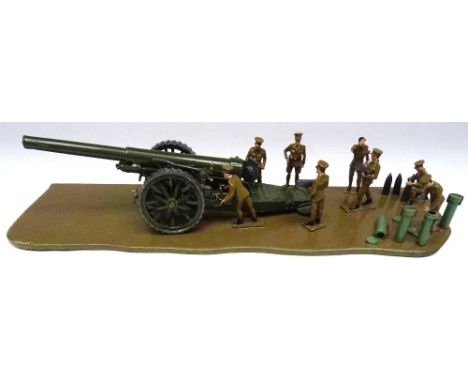 Toy Army Workshop, 6inch Long Tom Gun Diorama Western Front, with crew (Condition Excellent) (9)